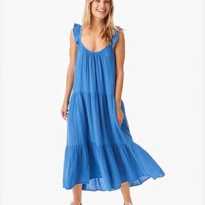 Blue Sleeveless Maxi Dress